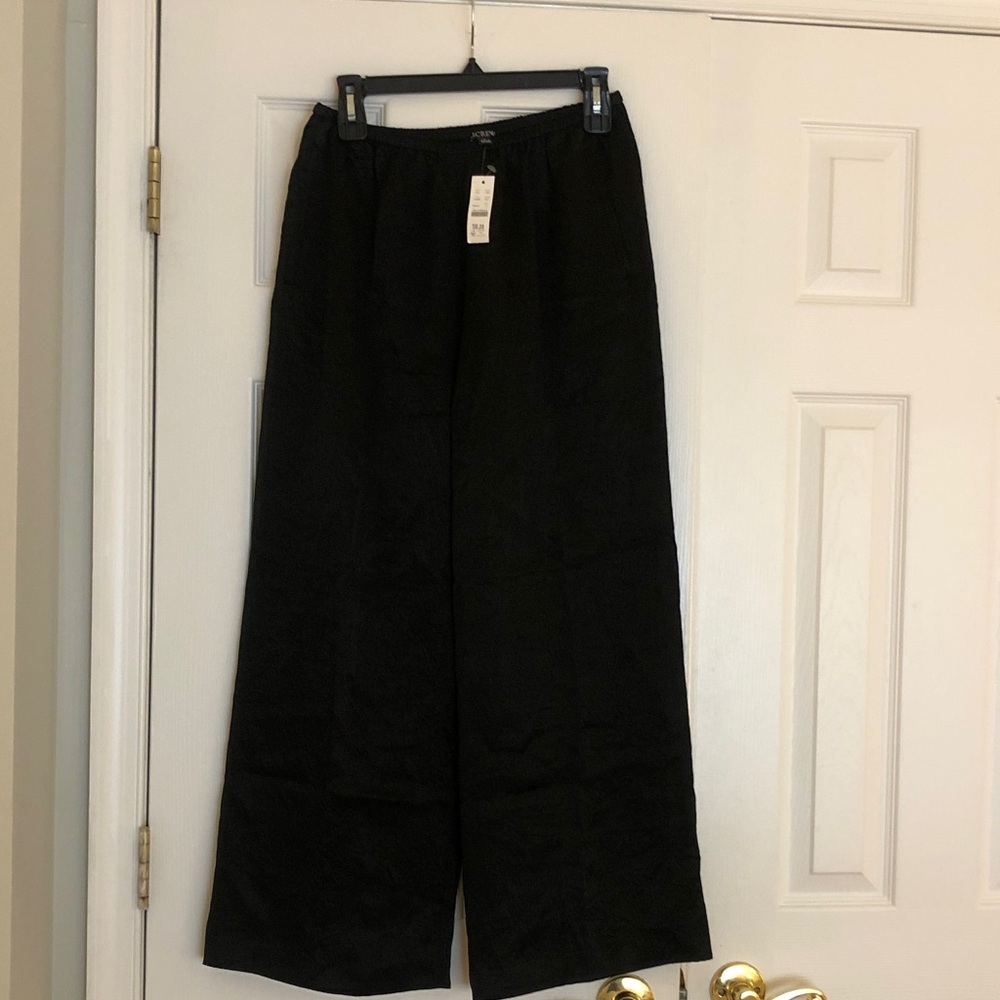 J. Crew Black Crinkled Pants
